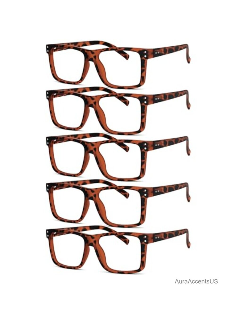 2.5 Reading Glasses Men Women 5 Pack Spring Hinge Oversized Readers